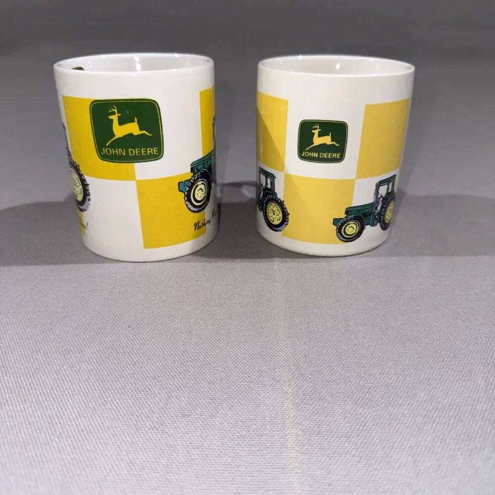 John Deere Coffee Mugs Nothing Runs Like A Deere!  Set of 2 Coffee Mugs